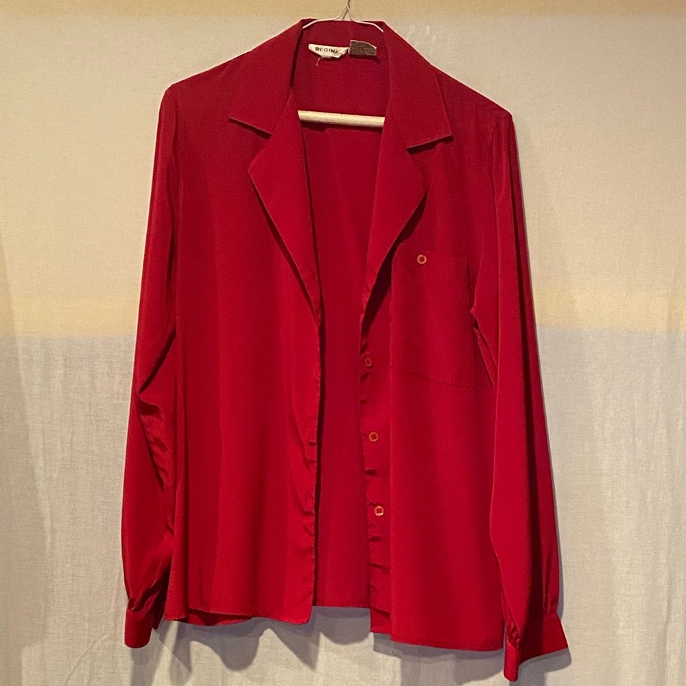 Regina Porter Red Blouse Size 10